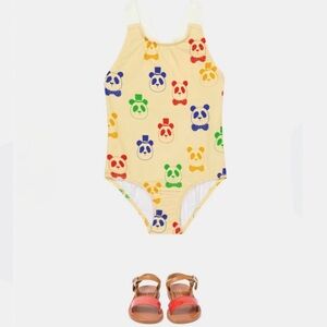 MINI RODINI GIRLS PANDA UV SWIMSUIT